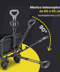daimann carrello pieghevole da esterno taglia l 90kg taglia xl 120kg con ruote ean 8056590070642