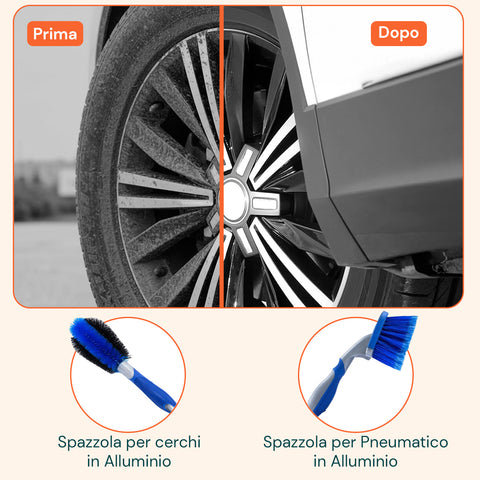 daimann kit pulizia auto professionale con 16 pezzi in morbido tessuto chenille ean 8056590070321