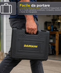 daimann set attrezzi da lavoro 158 pezzi con valigetta cricchetto martello e pinze ad impugnatura ergonomica ean 8056590070444
