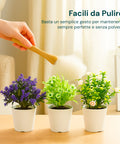 garden friend set 3 piante finte da interno con vasi moderni per casa o ufficio ean 8023755068431