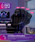 nexor sedia gaming reclinabile con poggiapiedi estraibile cuscino lombare e poggiatesta ean 8052879011771