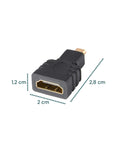 omega adattatore micro hdmi con connettori oro maschiofemmina 2 0 nero ean 8050612772255