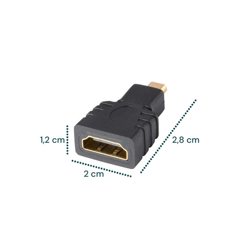 omega adattatore micro hdmi con connettori oro maschiofemmina 2 0 nero ean 8050612772255