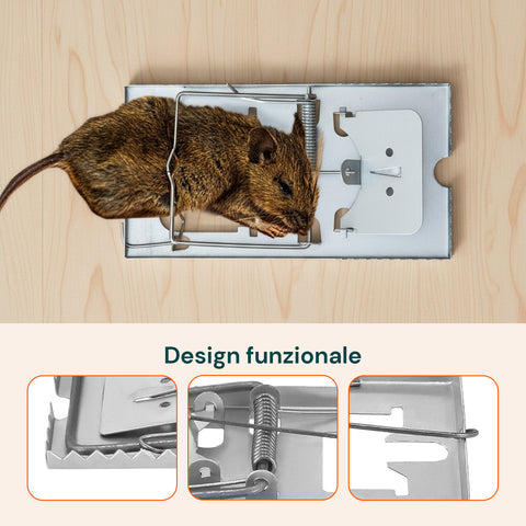 pestshield set 2 trappole per topi in metallo ean 5050375050389