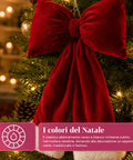 saint joy fiocco albero di natale in velluto rosso con doppia coda 2 misure ean 8050043128515