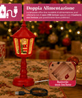 saint joy lampada natalizia con neve luci led e musica usb 2 colori ean 8050043128195