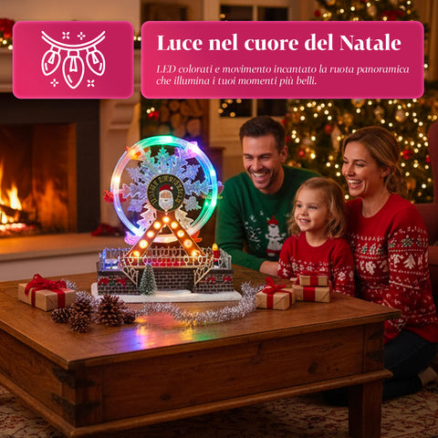 saint joy ruota panoramica natalizia joywheel con luci led movimento e musica ean 8050043127433