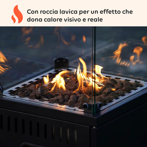 wintem caminetto a gas da esterno con roccia lavica e ruote 12kw ean 8052286432114