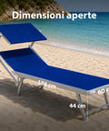 zendea lettino prendisole pieghevole in alluminio e textilene con tettuccio parasole 360 schienale reclinabile e portata 150kg ean 8056819032680