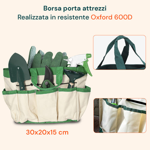 Set Di 6 Attrezzi Da Giardino Piccoli – Pala, Mestolo, Utensili Per - Foto 2