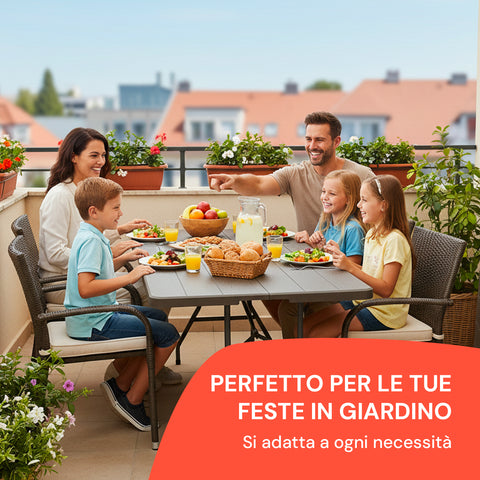 zendea tavolo pieghevole richiudibile a valigetta portatile effetto rattan in resina pp ean 8050030810614