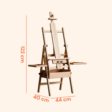 avilia cavalletto da pittore in faggio 122x44x40 cm con altezza regolabile ean 8052879010071