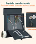 avilia home cassetta postale in acciaio inox con serratura e scomparto giornali ean 8052879011146