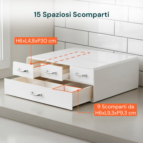 avilia home organizer per cialde e capsule caffe 4 cassetti design salvaspazio ean 8052879010583