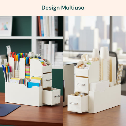 avilia home organizer porta capsule porta cialde 9 scomparti e 2 cassetti multiuso bianco ean 8052879011016