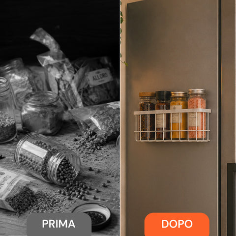 avilia home set 2 cestini magnetici multiuso in acciaio organizer portaoggetti salvaspazio a griglia installazione senza fori portata max 5 kg ean 8052879011979