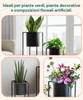 avilia home set 2 portapiante con vaso e struttura in ferro dal design moderna ean 8056819053234