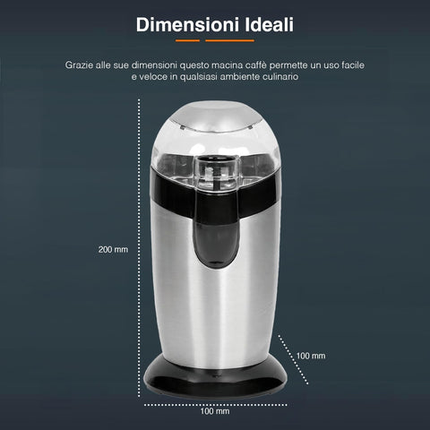 Macinacaffè Elettrico Clatronic - 120 Watt, Capacità 40g, Acciaio Inox Nero Per Chicchi Freschi - Foto 11