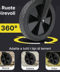 daimann carrello pieghevole da esterno taglia l 90kg taglia xl 120kg con ruote ean 8056590070642