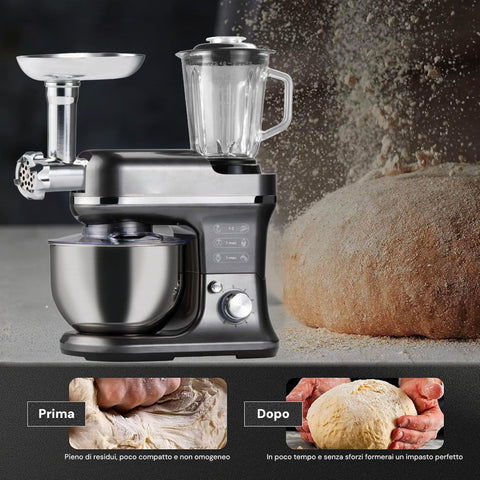 jordan casa impastatrice planetaria multifunzione con accessori completi e motore potente 1900w ean 0805698117425