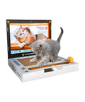 puppy lovers graffiatoio interattivo per gatti a forma di pc portatile con giochi inclusi ean 8054806950092