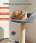 puppy lovers tiragraffi per gatti 50 cm con arco in sisal e gioco pendente ean 8054806950641