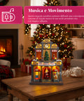 saint joy casa di babbo natale animata luci led musica e movimento ean 8050043127365