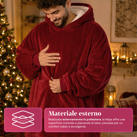 saint joy coperta con maniche e cappuccio felpa coperta oversize 2 colori ean 8050043128386