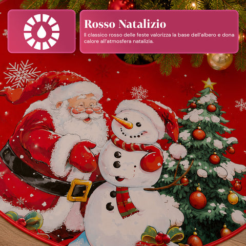 saint joy copri base albero di natale a120 cm in peluche 4 fantasie ean 8050043128331