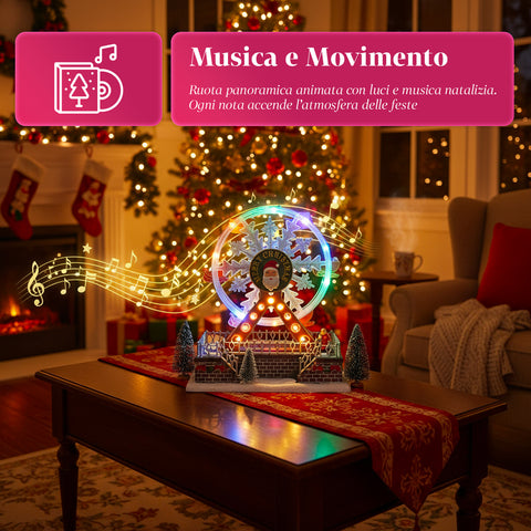 saint joy ruota panoramica natalizia joywheel con luci led movimento e musica ean 8050043127433