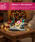 saint joy villaggio di natale animato glimmerpine con luci led musica e pista in movimento ean 8050043127464