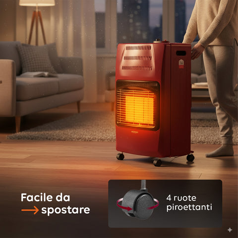 wintem buddy stufa a gas pieghevole potenza 42kw con 3 livelli di riscaldamento ean 8052286432039