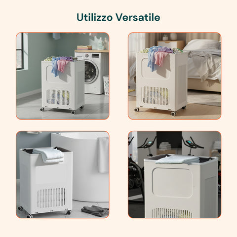 avilia cesto portabiancheria con coperchio e ruote capienza 123l plastica ean 8052879010224