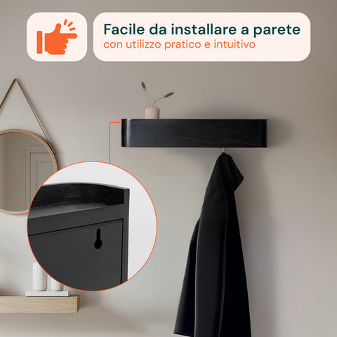 avilia home appendiabiti da muro design moderno con 5 ganci a scomparsa ean 8052879010736