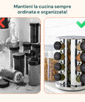 avilia home porta spezie girevole 360 da cucina con 16 barattoli inclusi ean 8052879010859