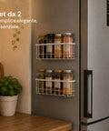 avilia home set 2 cestini magnetici multiuso in acciaio organizer portaoggetti salvaspazio a griglia installazione senza fori portata max 5 kg ean 8052879011979
