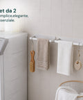 avilia home set 2 organizer magnetici per grucce bianchi in acciaio supporto salvaspazio verticale per armadio e cabina portata 10 kg ean 8052879011962
