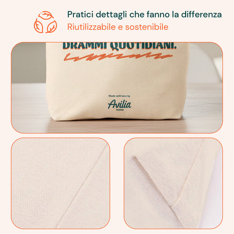 avilia home tote bag riutilizzabile 35x40 cm in cotone e poliestere ean 8052879012242