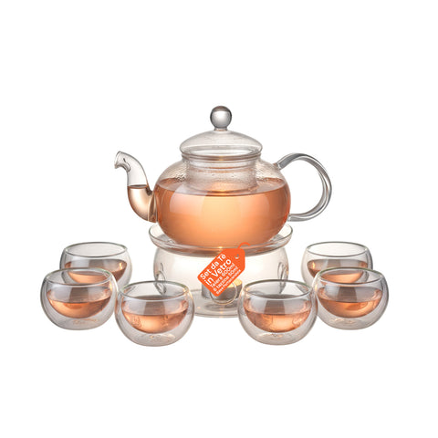 avilia servizio da te in vetro borosilicato con infusore e candela riscaldant ean 8052879010293