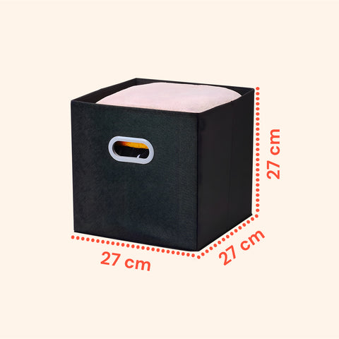 avilia set 6 cestini pieghevoli salvaspazio con maniglie in plastica 27x27x27 cm ean 8056819052732