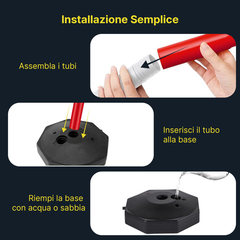 daimann paletti segnaletici con catena 2 metri set 4 colonnine ben visibili ean 8056590070499