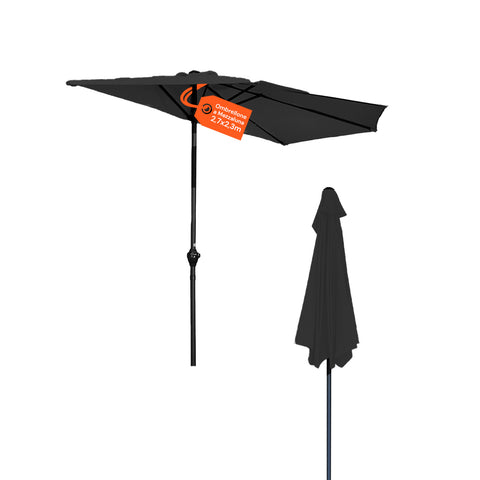 garden friend ombrellone a parete mezzaluna 27m antracite con palo in alluminio ean 8023755068608