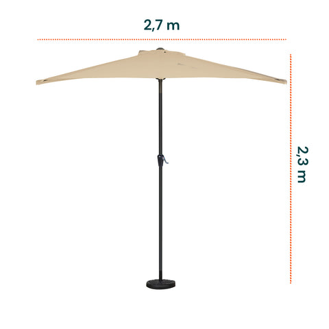 garden friend ombrellone da giardino in alluminio con telo in poliestere 27x23m tortora ean 8023755068585