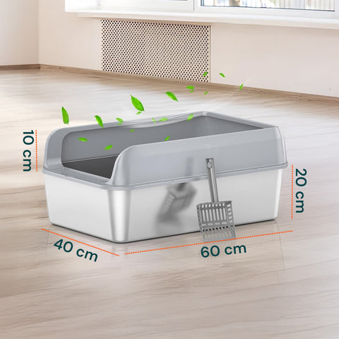 puppy lovers kit lettiera acciaio per gatti completo di coperchio paletta e sacchetto p ean 8054806950238