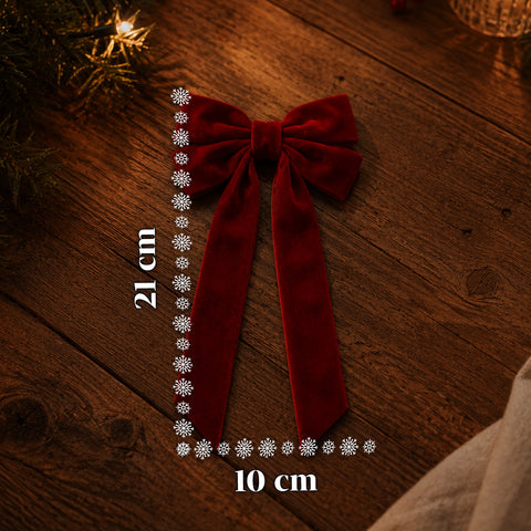 saint joy fiocchi per albero di natale in velluto rosso set 12 10x21 cm ean 8050043128492