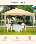zendea gazebo 3x3mt per esterni con copertura impermeabile e telaio in acciaio ean 8015361713188