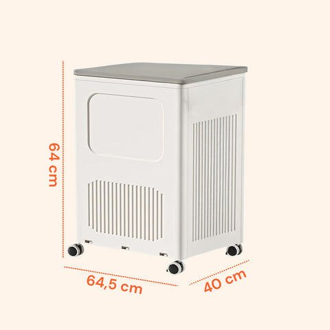 avilia cesto portabiancheria con coperchio e ruote capienza 123l plastica ean 8052879010224