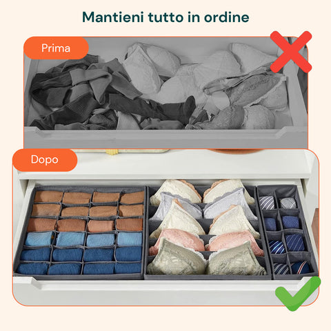 avilia home divisori cassetti set 8 organizer pieghevoli per armadio e como ean 8052879011108