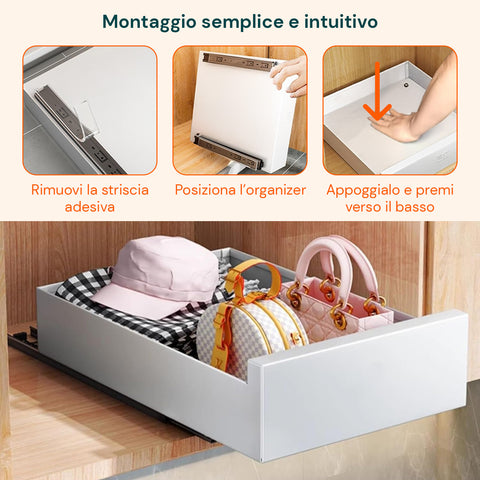 avilia home organizer estraibile salvaspazio contenitore scorrevole multiuso bianco ean 8052879011832