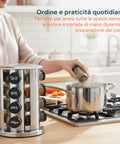 avilia home porta spezie girevole 360 da cucina con 16 barattoli inclusi ean 8052879010859